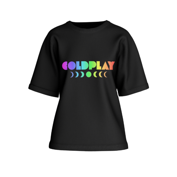 Coldplay - Over Sized T-Shirt For Women - Moon Music